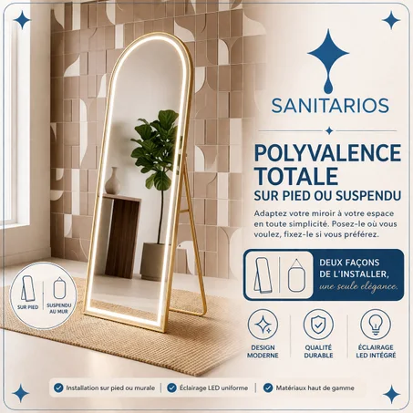 Miroir LED Polyvalent – Élégance et Flexibilité