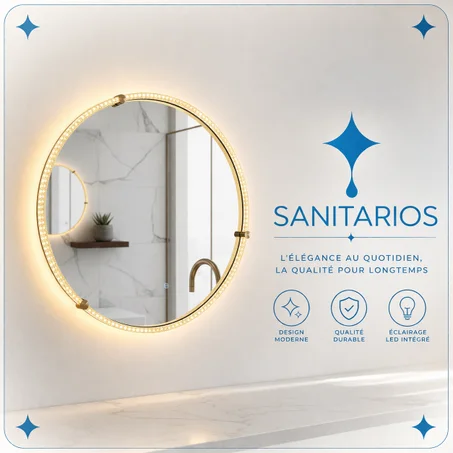 Miroir LED Rond Premium – Éclat & Raffinement