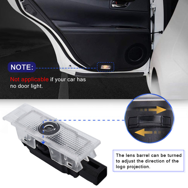 2 Stück Autotür-LED-Logo-Projektor für Subaru-Integration