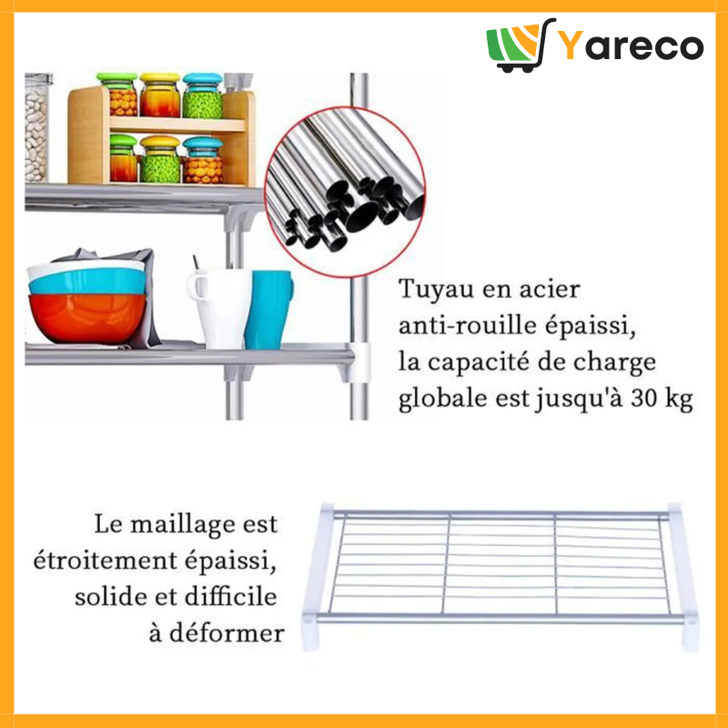 Étagère multifonctionnelle pour four à micro-ondes