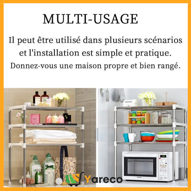 Étagère multifonctionnelle pour four à micro-ondes