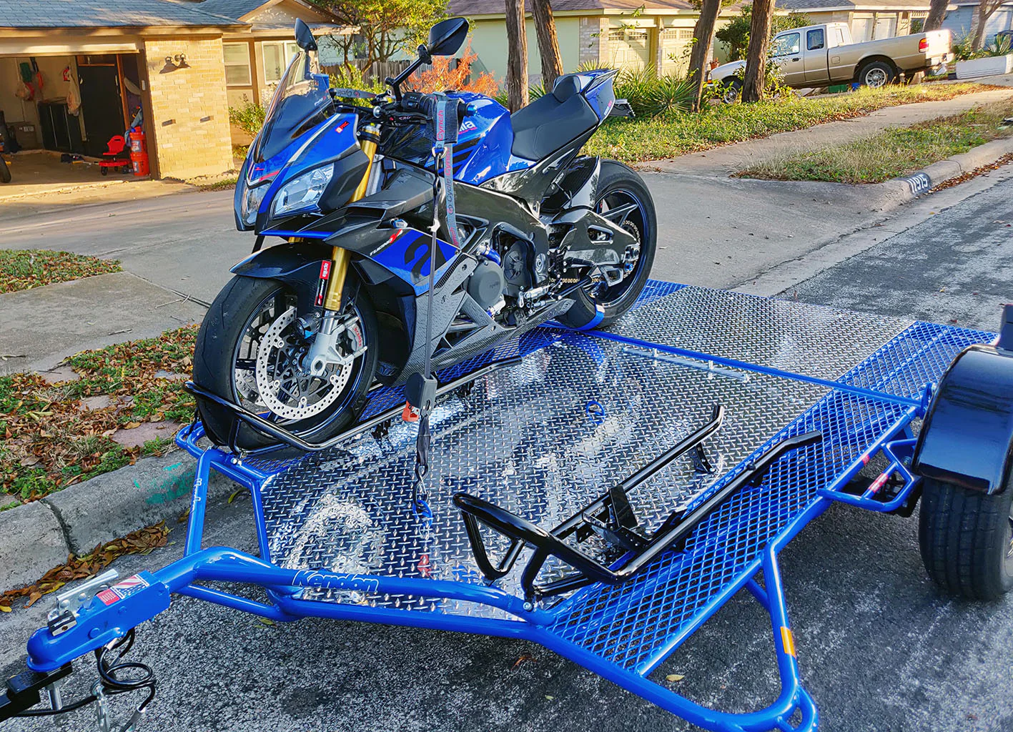 Kendon Stand-Up Trailers Dual Ride-Up SRL Folding Motorcycle Trailer