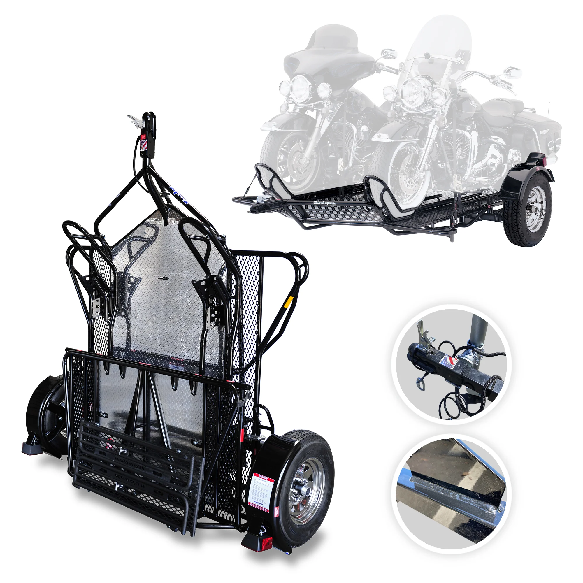 Kendon Stand-Up Trailers Dual Ride-Up SRL Folding Motorcycle Trailer