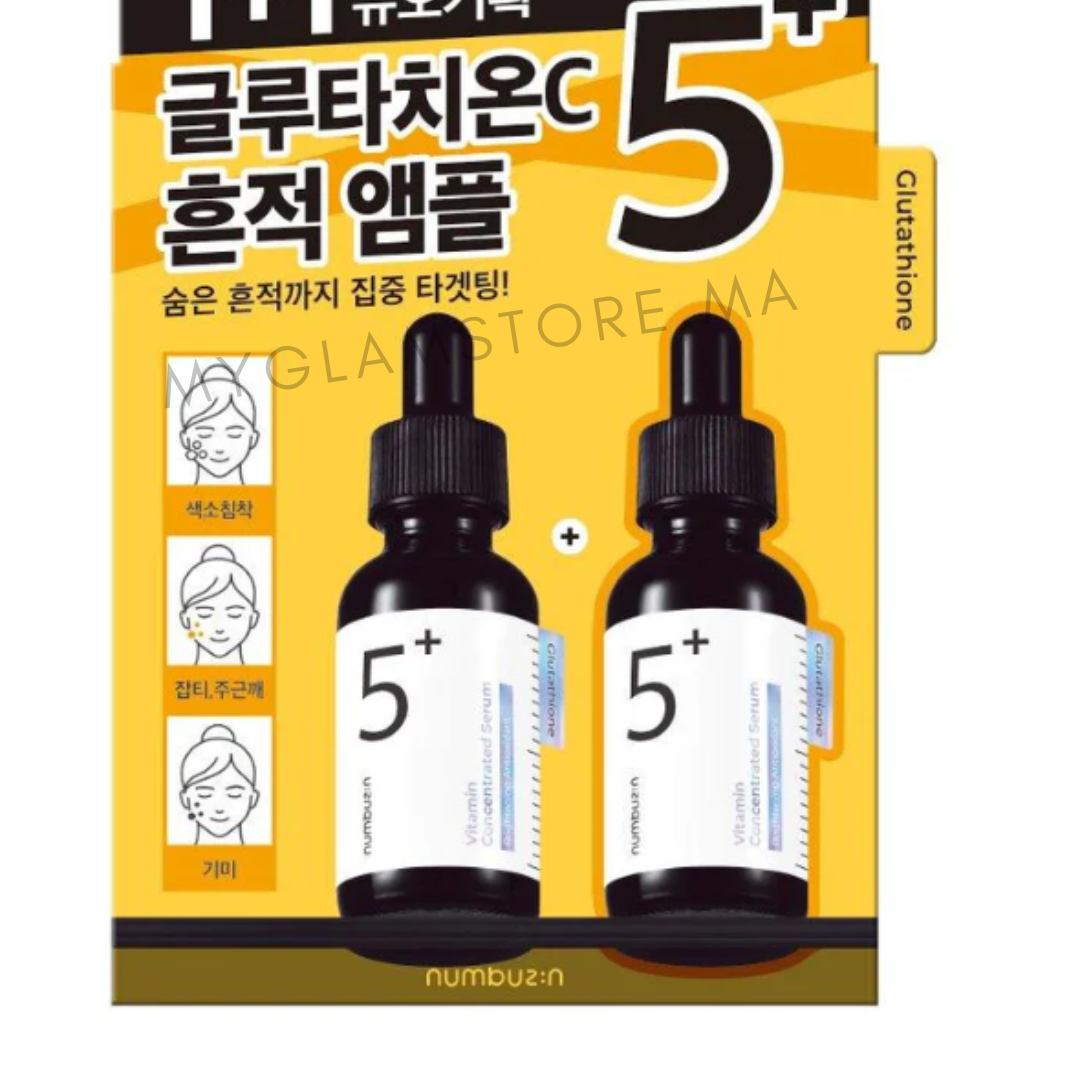 Numbuzin - No.5+ Glutathione Vitamin Concentrated Serum (Duo Set) - 30ml+30ml