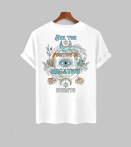 Flowers Moon Eyes Pattern T-shirt 🌼🧿