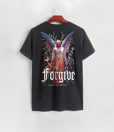 Forgive Angel Butterfly Print T-Shirt 🦋🖤