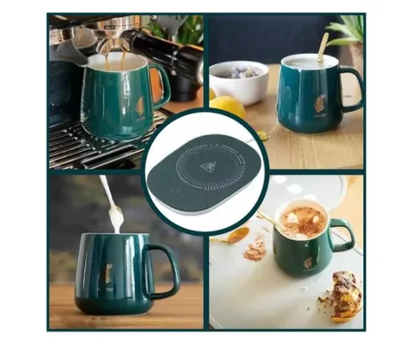 كوب تسخين مزود بمؤقت و يحافظ على المشروبات دافئة