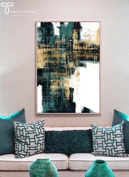 لوحة GREEN AND GOLD