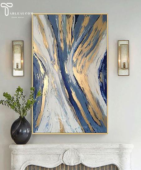 GOLD AND BLUE  لوحة