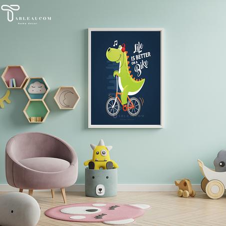 لوحة life is better on bike