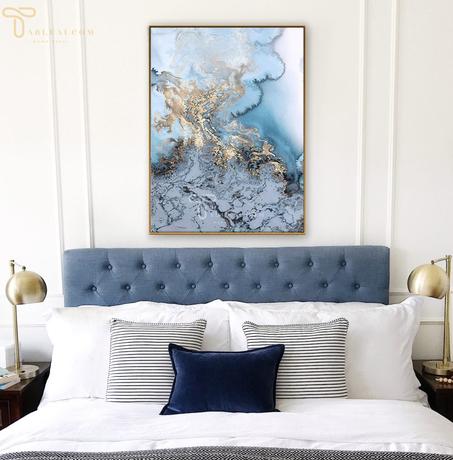 لوحة GRUNGE BLUE AND GOLD