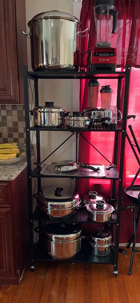 منظم المطبخ الفولاذي 4 طبقات