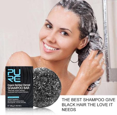 شامبو صلب لتغميق الشعر الأسود  Charcoal Shampo Bar