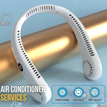 جهاز مروحة الرقبة القابلة للطي، مروحة رقبة محمولة قابلة لإعادة الشحن Foldable Neck Fan