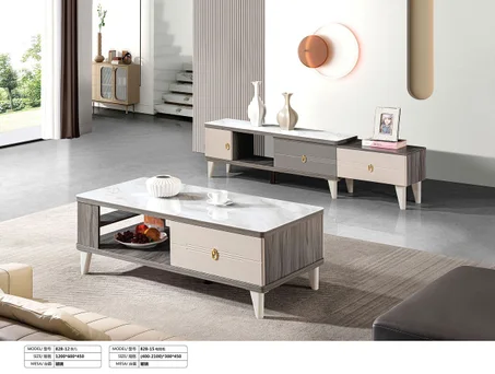 Ensemble table tv et table basse
