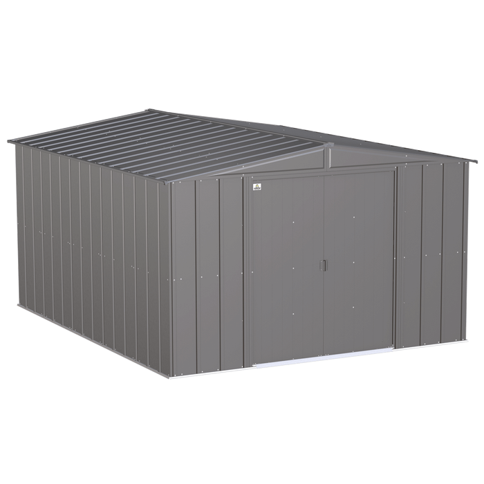 Arrow Classic Steel Storage Shed, 10 ft. x 12 ft., Charcoal