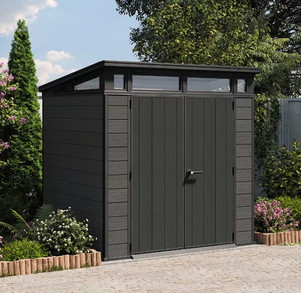 Cortina 7x7 Storage Shed - Graphite