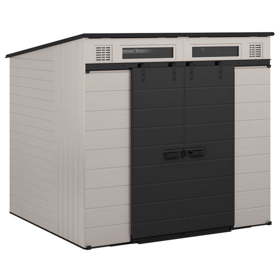 Modernist® 8 ft. x 7 ft. Dual Barn Door Storage Shed
