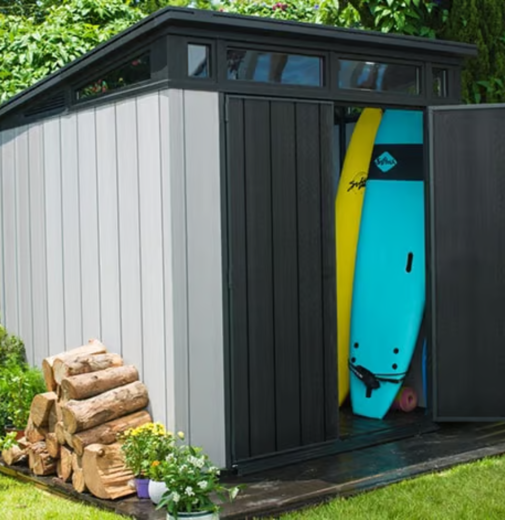 Artisan 7x7 Outdoor Storage Shed - Grey