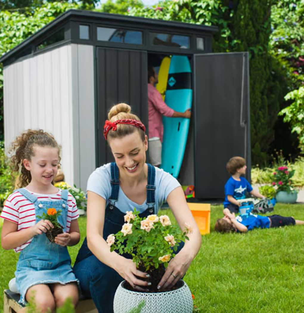 Artisan 7x7 Outdoor Storage Shed - Grey
