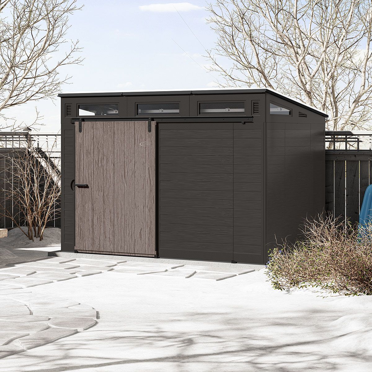 Modernist® 10 ft. x 7 ft. Sliding Door Storage Shed