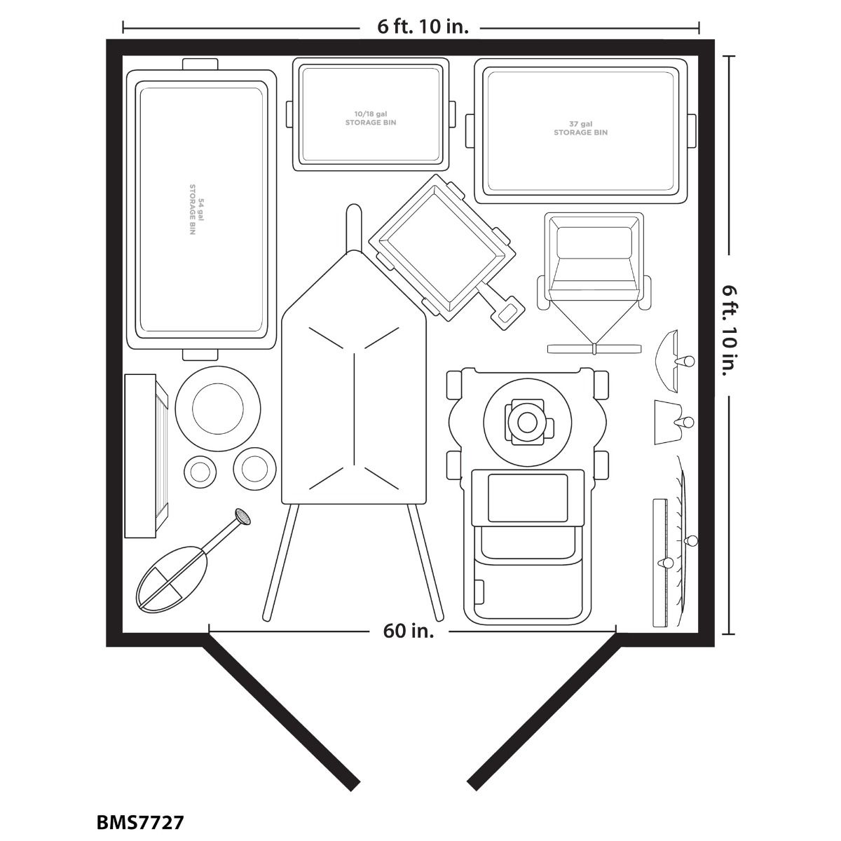 Cloverdale® 7 ft. x 7 ft. Storage Shed