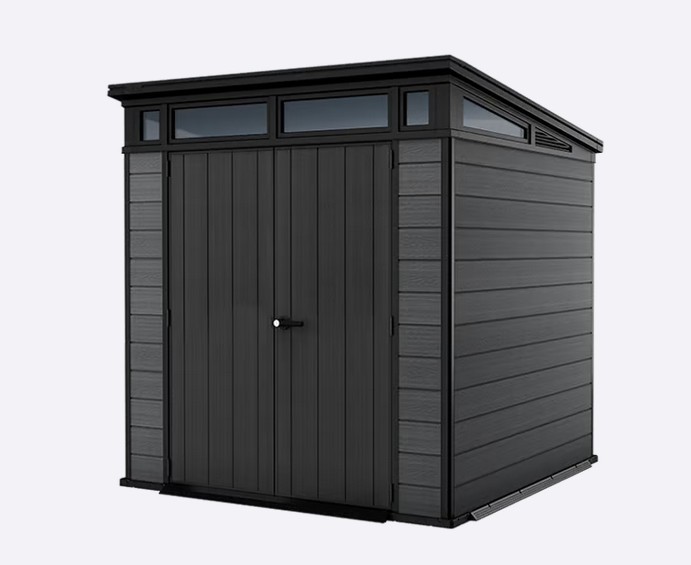 Cortina 7x7 Storage Shed - Graphite