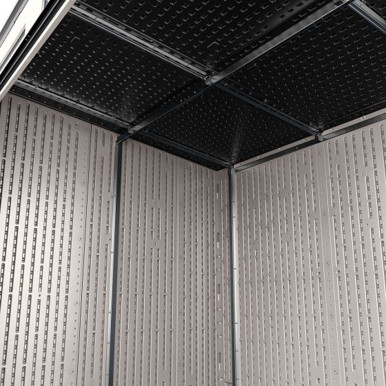 Modernist® 8 ft. x 7 ft. Dual Barn Door Storage Shed
