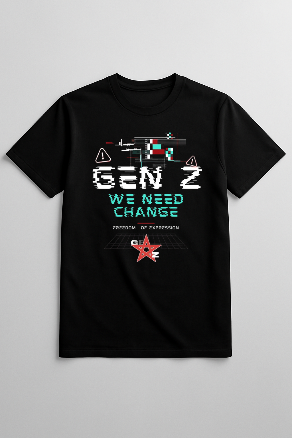 T-shirt 'We need change'