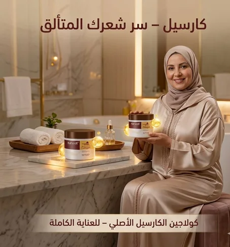 قناع الشعر بالكولاجين لإصلاح الشعر بخلاصة الماكا