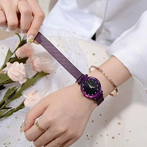 Montre Femme Élégante à Bracelet Magnétique – Chic, Pratique et Confortable