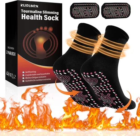 Chaussettes Auto-Chauffantes à la Tourmaline – Pieds Chauds, Relaxation & Confort Immédiat