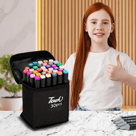 مجموعة أقلام تحديد ملونة (30 لونًا)