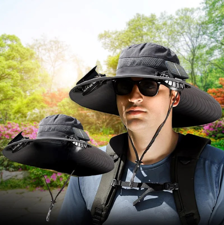 قبعة مع مروحة تعمل بالطاقة الشمسية – راحة وانتعاش تحت أشعة الشمس!