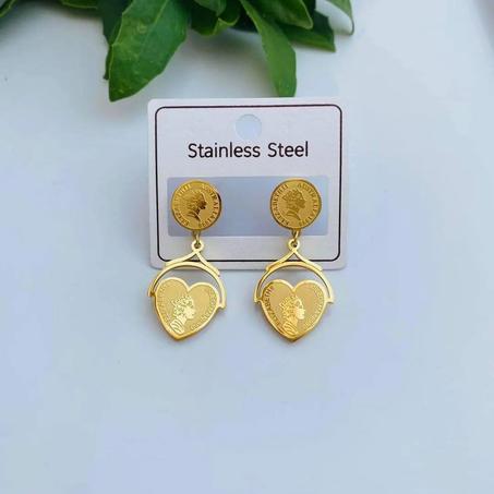 boucle d'oreille lira en acier inoxydable