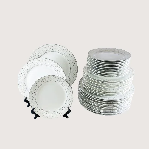 Service à table  36 pièces - Motif Carreau