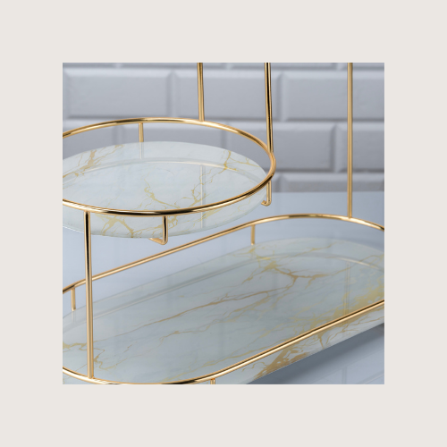 Étagère de Rangement Ovale Chic et Luxueuse