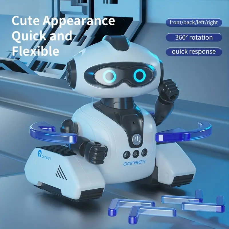 Electric Intelligent Robot Toy, Programming Popular Science Gesture Sensing Touch Storytelling With LED Eyes And Flexible Arms, Can Make Different Postures Suitable For Gift For Boys/Girls