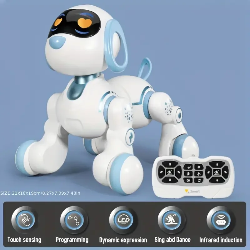 Intelligent Robot Dog, Remote Control Toy Dog, Programming Special Effects Actions, Dancing, Classic Stories, Touch Sensing, Infrared Sensing, Intellectual Development, Crawling, Hands-on And