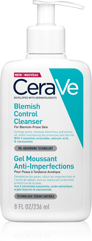 gel nettoyant anti-imperfections de la peau à tendance acnéique