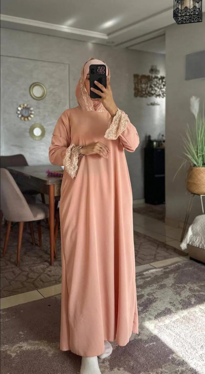 robe de prière avec hijab intégré