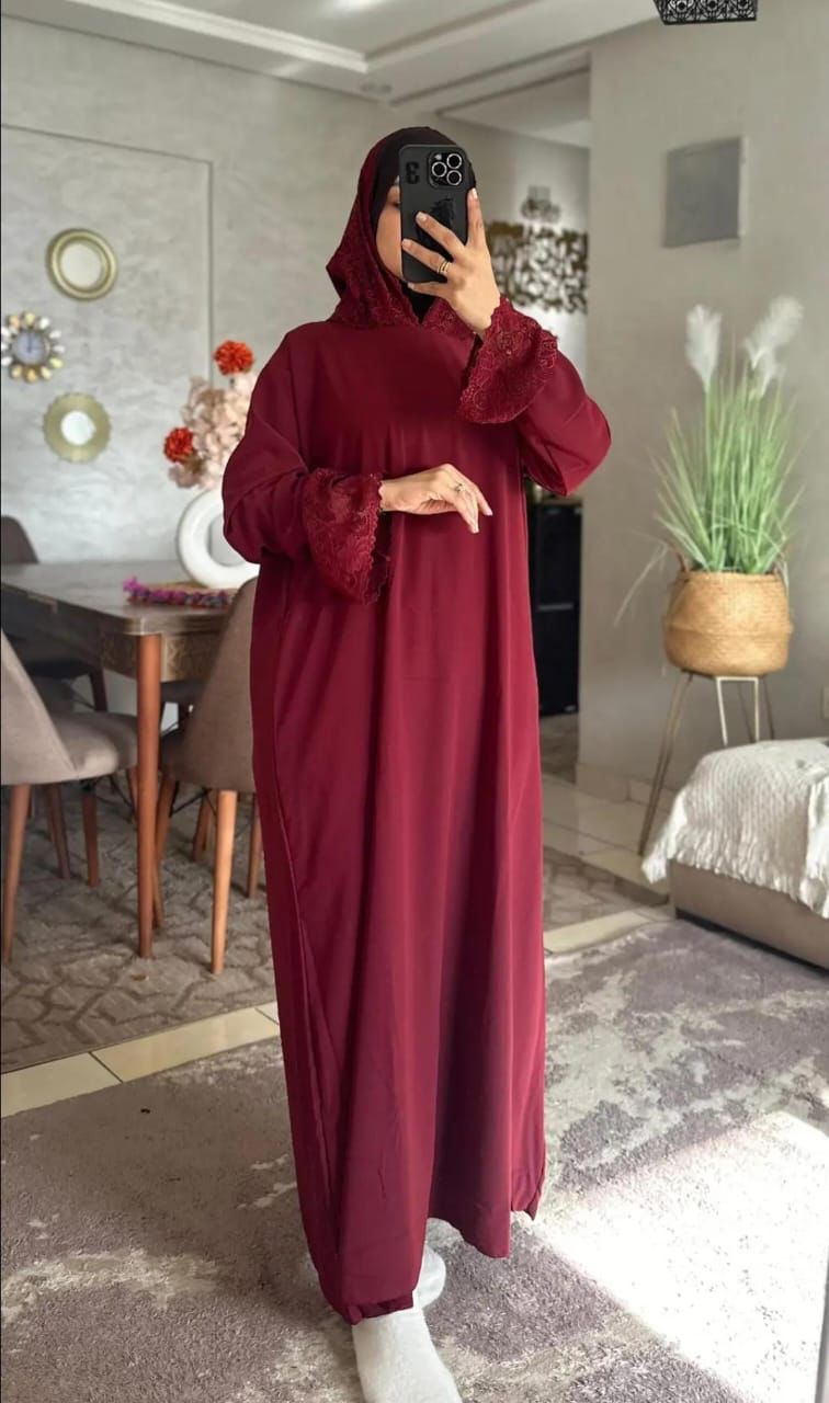 robe de prière avec hijab intégré