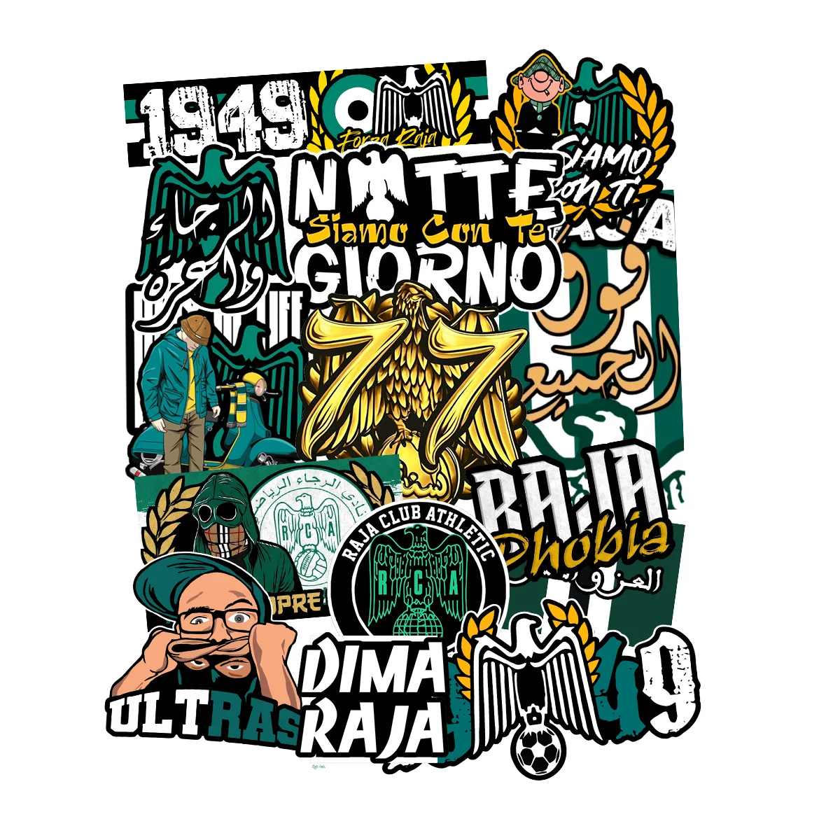 Pack Stickers Raja