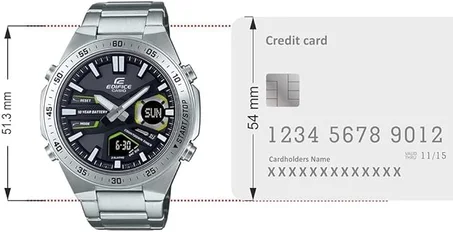 ساعة ايديفيس EFV-C110D-1A3VDF بمينا أسود للرجال من كاسيو
