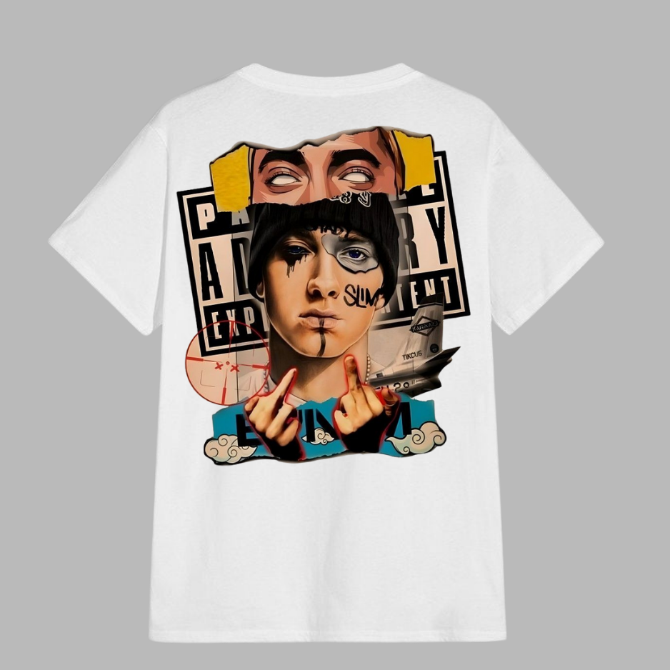 t shirt eminem Round Neck White tshirt for Men And Boys Unisex tshrirt  oversize