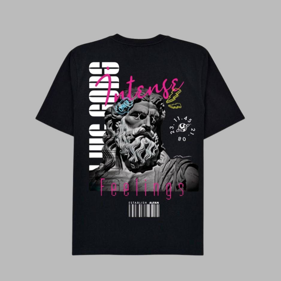 t shirt feelings  noir