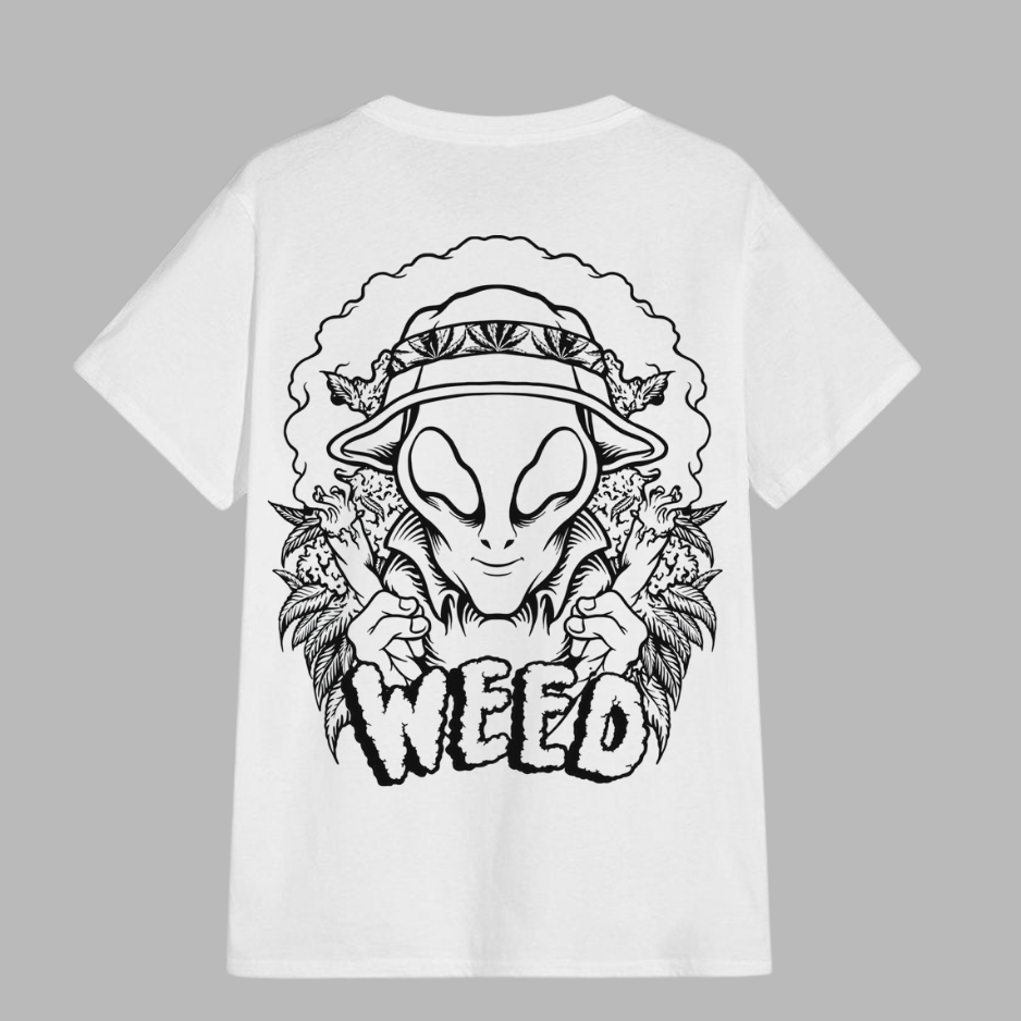 t shirt weed oversize