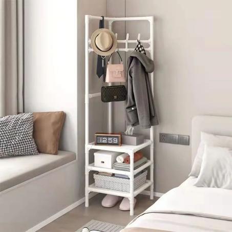 رف الملابس الزاوية العصري متعدد الطبقات