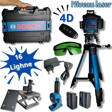 جهاز قياس مستوى الليزر الاحترافي 3D/4D - 16 Lines