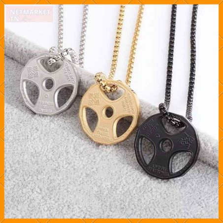 Collier disque musculation